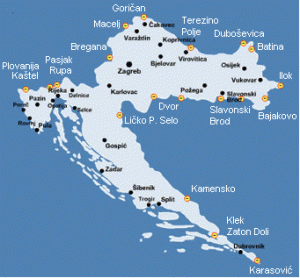 kroatie kaart